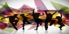 Dance Party Stage Performance Background Dance Show Backdrop SRB-0437