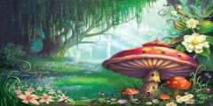 Forest And Mushroom Stage Performance Background Dance Show Backdrop SRB-0442