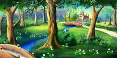 Lovely Jungle Stage Performance Background Dance Show Backdrop SRB-0447