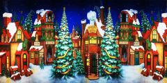 Christmas House Stage Performance Background Dance Show Backdrop SRB-0469