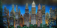 High-Rise Buildings Stage Performance Background Dance Show Backdrop SRB-0472