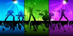 Rock Musician Stage Performance Background Dance Show Backdrop SRB-0479