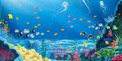 Rich Seafloor Stage Performance Background Dance Show Backdrop SRB-0494