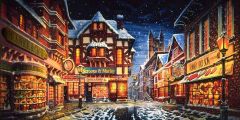Christmas Street Stage Performance Background Dance Show Backdrop SRB-0510