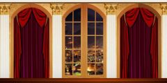 Arch Curtain Window Stage Performance Background Dance Show Backdrop SRB-0668