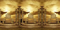 Gold Pillar Sky Cloud Stage Performance Background Dance Show Backdrop SRB-0724