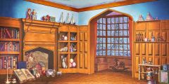 Shelf Window Book Ball Stage Performance Background Dance Show Backdrop SRB-0833