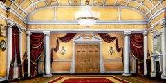Pillar Door Curtain Ceiling Lamp Stage Performance Background Dance Show Backdrop SRB-0845