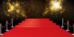 Stair Firework Pillar Stage Performance Background Dance Show Backdrop SRB-1079