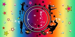 Star Circle Dancer Stage Performance Background Dance Show Backdrop SRB-1086
