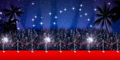 Star Red Carpet Tree Audience Stage Performance Background Dance Show Backdrop SRB-1087