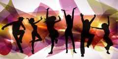 Light Joy People Stage Performance Background Dance Show Backdrop SRB-1098