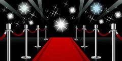 Red Carpet Pillar Star Stage Performance Background Dance Show Backdrop SRB-1101