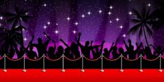 Star Red Carpet Pillar Stage Performance Background Dance Show Backdrop SRB-1106