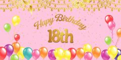 Birthday Pink Stage Performance Background Dance Show Backdrop SRB-1177