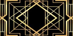 Geometric Figure Golden Stage Performance Background Dance Show Backdrop SRB-1185