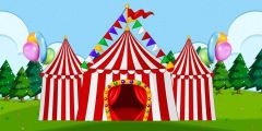 Circus Tree Stage Performance Background Dance Show Backdrop SRB-1186
