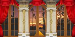 Pillar Window Door Stage Performance Background Dance Show Backdrop SRB-1204