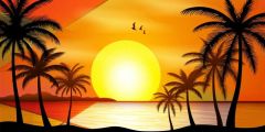 Sunset Tree Stage Performance Background Dance Show Backdrop SRB-1233
