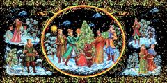Christmas Snow Circle Stage Performance Background Dance Show Backdrop SRB-1265