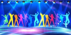 Stage Light Dancers Stage Performance Background Dance Show Backdrop SRB-1285