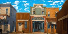 Western Town Store Stage Performance Background Dance Show Backdrop SRC-0017