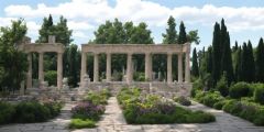 Greek Temple Roman Pillars Stage Performance Background Dance Show Backdrop SRC-0019