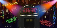 Spotlight Neon Light Theater Entrance Stage Performance Background Dance Show Backdrop SRC-0067