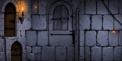 Dungeon Iron Windows Stage Performance Background Dance Show Backdrop SRC-0084