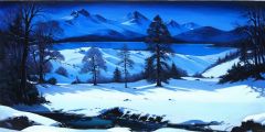 Narnia Winter Snout Mountain Stage Performance Background Dance Show Backdrop SRC-0109