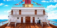 Wood Floor Deck Cruise Ship Stage Performance Background Dance Show Backdrop SRC-0130