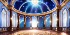 Starry Sky Temple Stage Performance Background Dance Show Backdrop SRC-0139