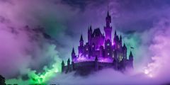 Foggy Castle Stage Performance Background Dance Show Backdrop SRC-0144