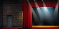 Indoor Stage Brick Wall Stage Performance Background Dance Show Backdrop SRC-0146