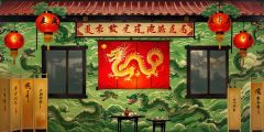 Chinese Restaurant Lanterns Stage Performance Background Dance Show Backdrop SRC-0201