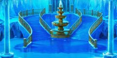 Frozen Tower Stairs Fountain Stage Performance Background Dance Show Backdrop SRC-0219
