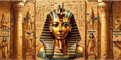 Pharaohwall Head Egyptian Statues Stage Performance Background Dance Show Backdrop SRC-0257
