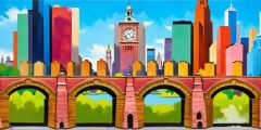 Central Park Brick Bridge Stage Performance Background Dance Show Backdrop SRC-0271