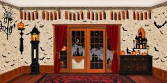 Halloween Living Room Stage Performance Background Dance Show Backdrop SRC-0292