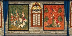 Retro Medieval Castle Tapestries Stage Performance Background Dance Show Backdrop SRC-0312