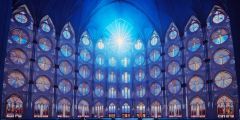Modern Cathedral Windows Stage Performance Background Dance Show Backdrop SRC-0317