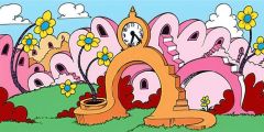Arch Garden Flowers House Stage Performance Background Dance Show Backdrop SRC-0328