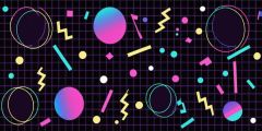 Pattern Grids Circles Stage Performance Background Dance Show Backdrop SRC-0370