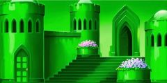 Jade Castle Stairs Doors Windows Stage Performance Background Dance Show Backdrop SRC-0372
