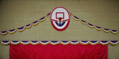 Basketball Court Brick Wall Stage Performance Background Dance Show Backdrop SRC-0382