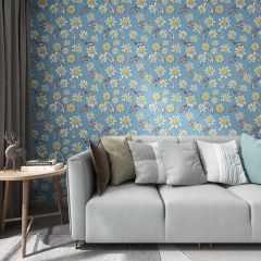 Koi Carp Japanese Fabric Wallcovering Seamless Wallpaper Wall Decoration WCV-0013