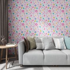 Birds Floral Flowers Fabric Wallcovering Seamless Wallpaper Wall Decoration WCV-0017