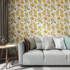 Flowers Petals Bouquet Fabric Wallcovering Seamless Wallpaper Wall Decoration WCV-0037