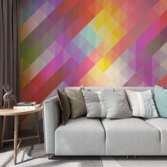 Colorful Pattern Fabric Wallcovering Seamless Wallpaper Wall Decoration WCV-0072