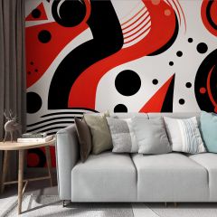 Shapes Pattern Fabric Wallcovering Seamless Wallpaper Wall Decoration WCV-0073